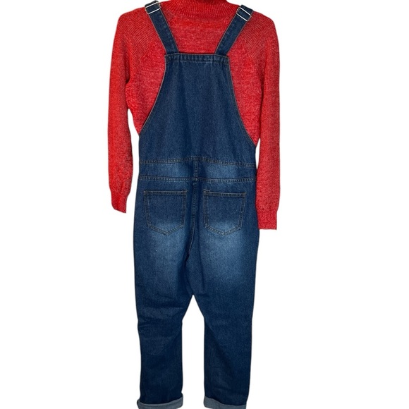 🌟 Distressed Blue Denim Overalls · Women’s Size 10 - Picture 4 of 5